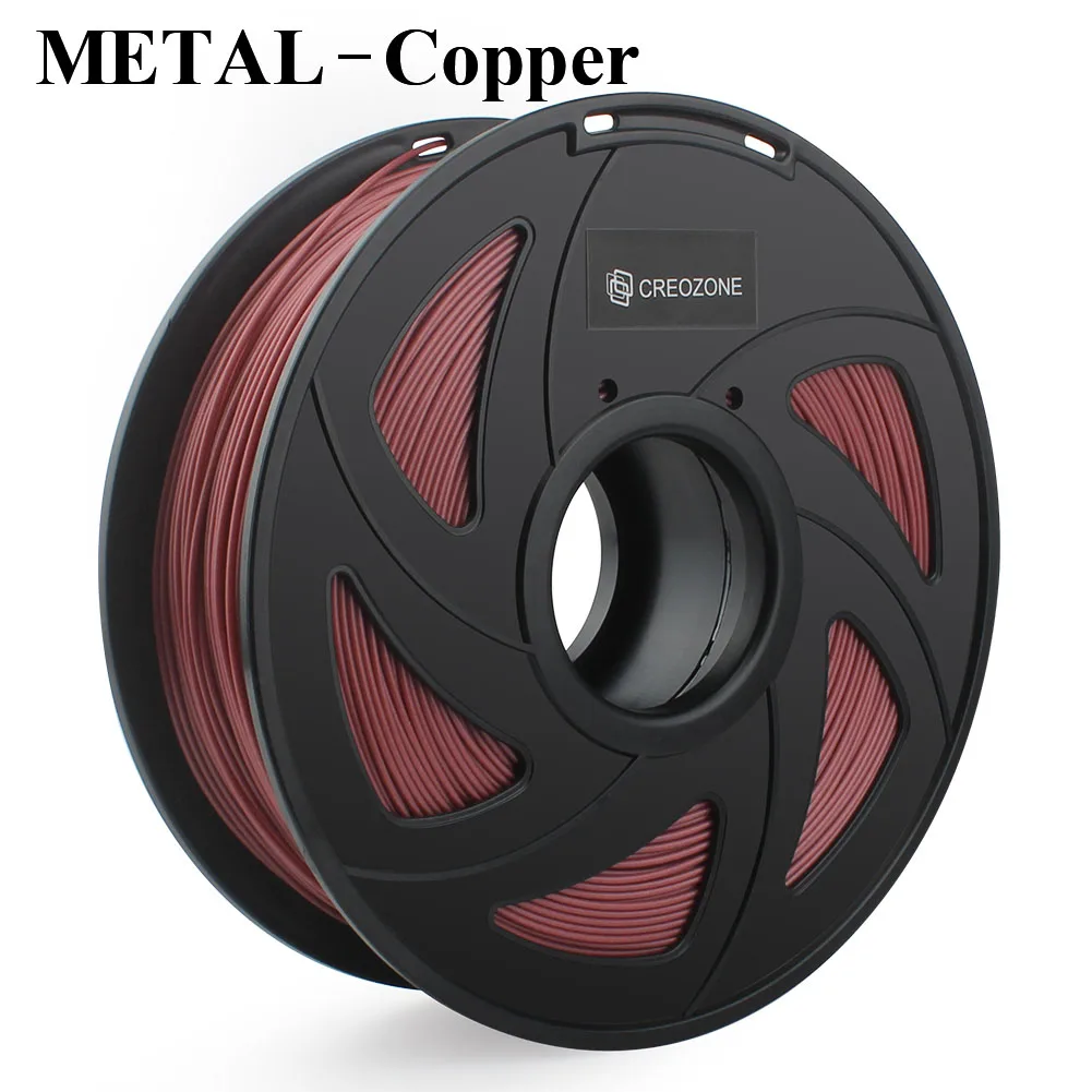 Metal-Copper 3D нить CREOZONE 1,75 мм 1 кг PLA ABS TPU PETG углеродная новая шелковая нить 3D пластиковая нить для принтера из России и Испании - Цвет: Metal-Copper