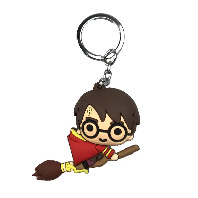 Harri Potter Ron Weasley Hermione Granger Draco Malfoy Cartoon Characters PVC Pendant Keychain Keyring Ornament Cosplay Gift - Цвет: a