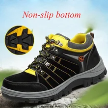 Безопасная обувь и головные уборы; мужские туфли-оксфорды со стальным носком на низкой подошве; обувь для работы; Нескользящая дышащая сетчатая обувь; походная одежда; DXZ0054