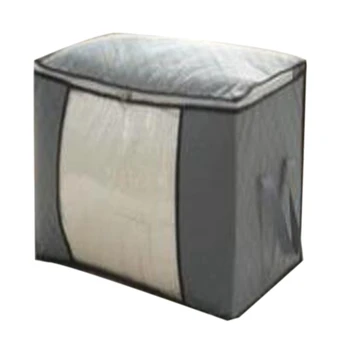 

Non-Woven Bamboo Charcoal Moisture-Proof Quilt Bag Creative Household Goods Toy Clothing Storage Bag Storage Bag Moving Bag(Gray