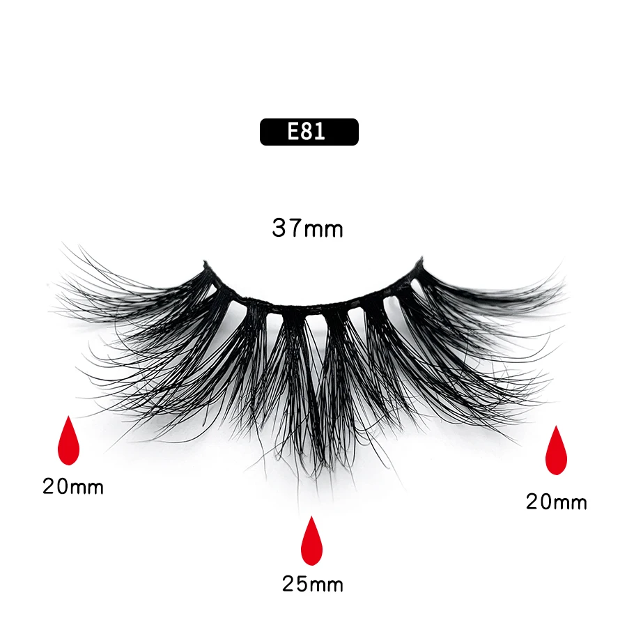 E81 25 мм, норковые ресницы, Объемные Накладные ресницы для длинного макияжа, поставщик 6D, ресницы из норки, Buzzme, мягкие драматические ресницы - Цвет: E81