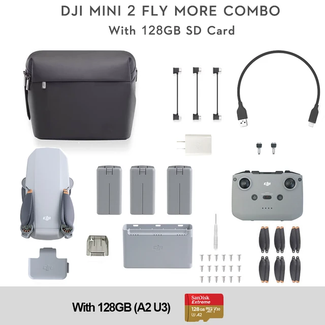 DJI Mavic Mini 2 Fly More Combo + 128GB SD Card DJI Mavic Mini 2 Fly More Combo + 128GB SD Card
