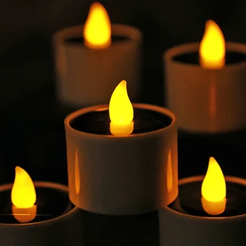 

6PCS Creative LED Candle Multicolor Lamp Simulation Color Flame Tea Light Home Wedding Birthday Decoration Drop Shipping