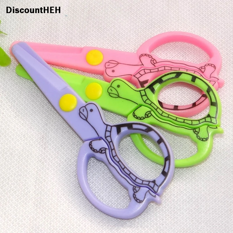 DIY милые Kawaii Мультфильм Пластиковые безопасные ножницы для бумаги Скрапбукинг Дети Подарки для школы и офиса канцелярские принадлежности