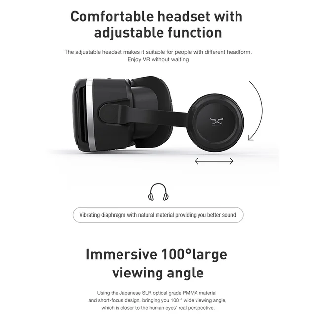 Auriculares 3D VR con Bluetooth, gafas de realidad Virtual, cartón de Google para TV, películas, videojuegos, teléfono inteligente 3