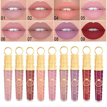 

Lips Matte Liquid Lipstick Waterproof Long Lasting Pigment Nude Glitter Style Lip Gloss Red Lip Tint Moisturizer Woman Makeup