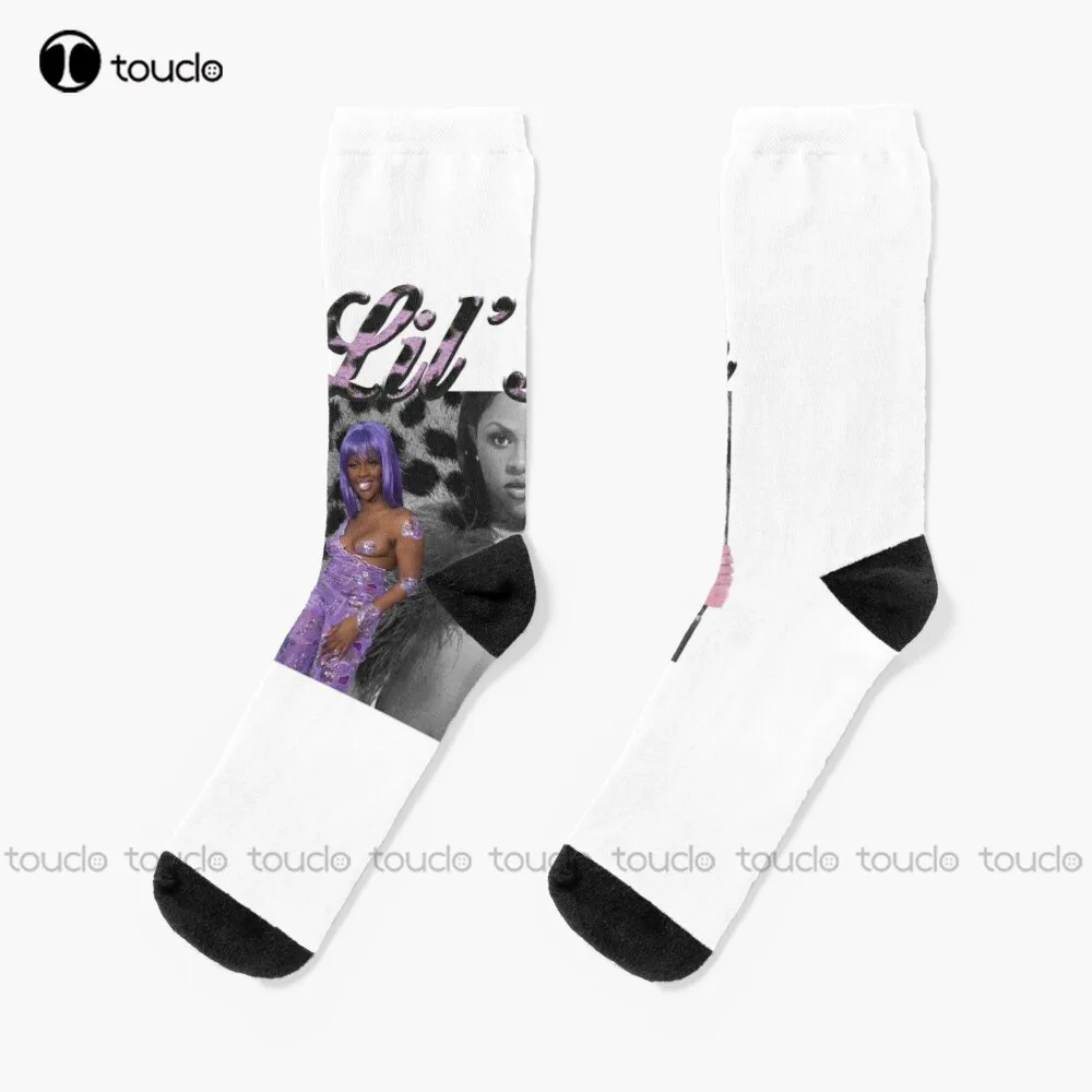 

Lil' Kim 90S Hip Hop Throwback Socks Christmas Gift Unisex Adult Teen Youth Socks Custom 360° Digital Print Women Men Funny Sock