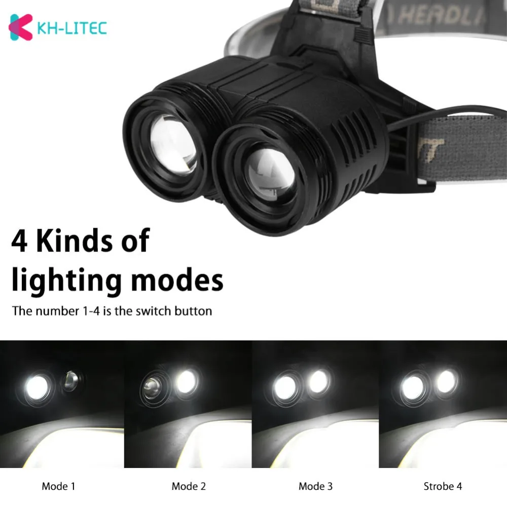 &nbsp;2pcs-XM-L-T6- LED-Headlamp-Headlight-Camping-Light-Zoom-head-flashlight-wearing-rechargeable-light-Head- Lamp-Torch-Hunting-Fishing-Light(3)