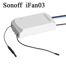 SONOFF iFan03 WiFi потолочный светильник с вентилятором поддержка 433 МГц RF RM433 умный дом дистанционное управление работа с Alexa Google Home