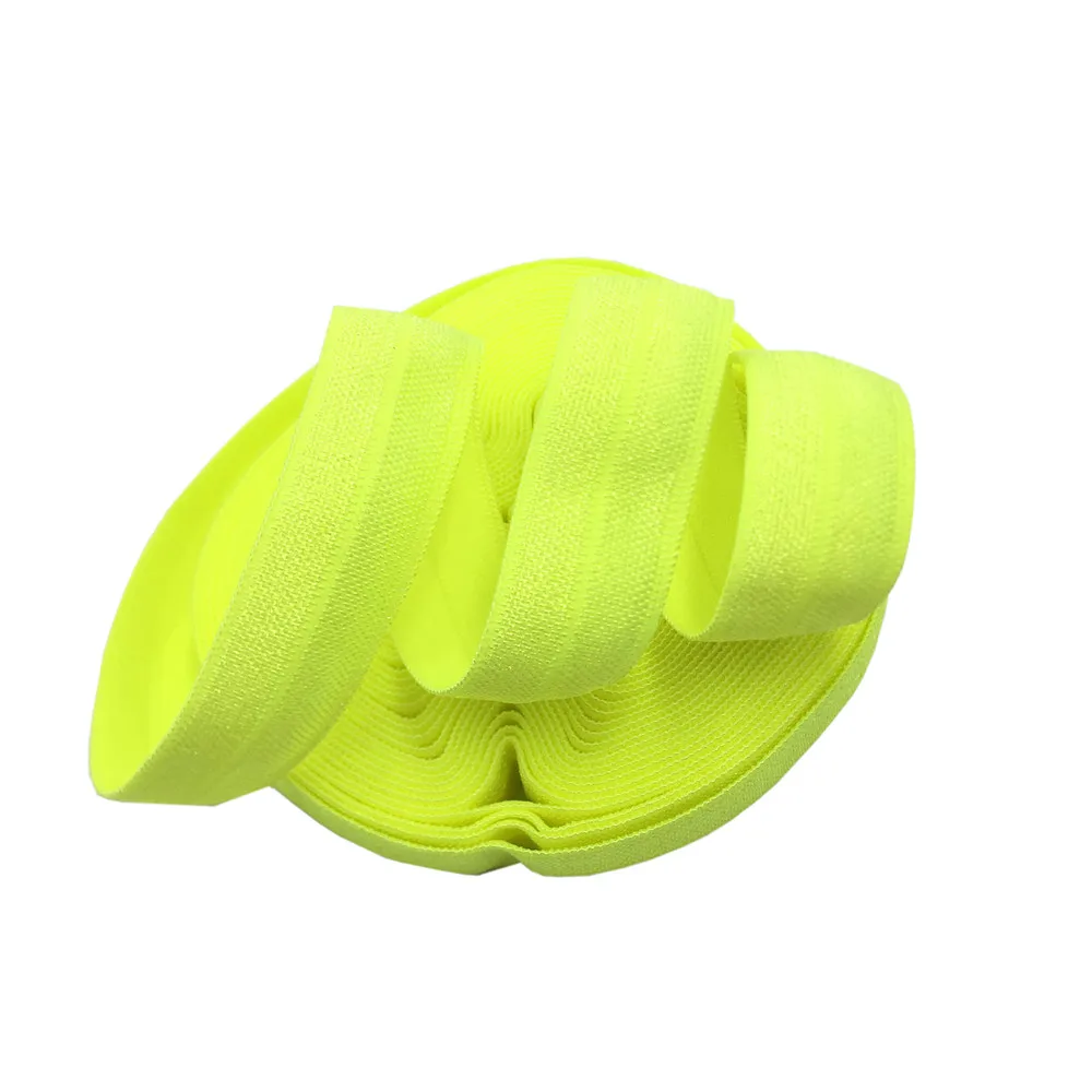 5Yard/Lot 5/8 Multi Solid Shiny FOE Fold Over Elastic Band DIY Dress Lace Trim Sewing Accessories ribbon decoration,ribbon supplies