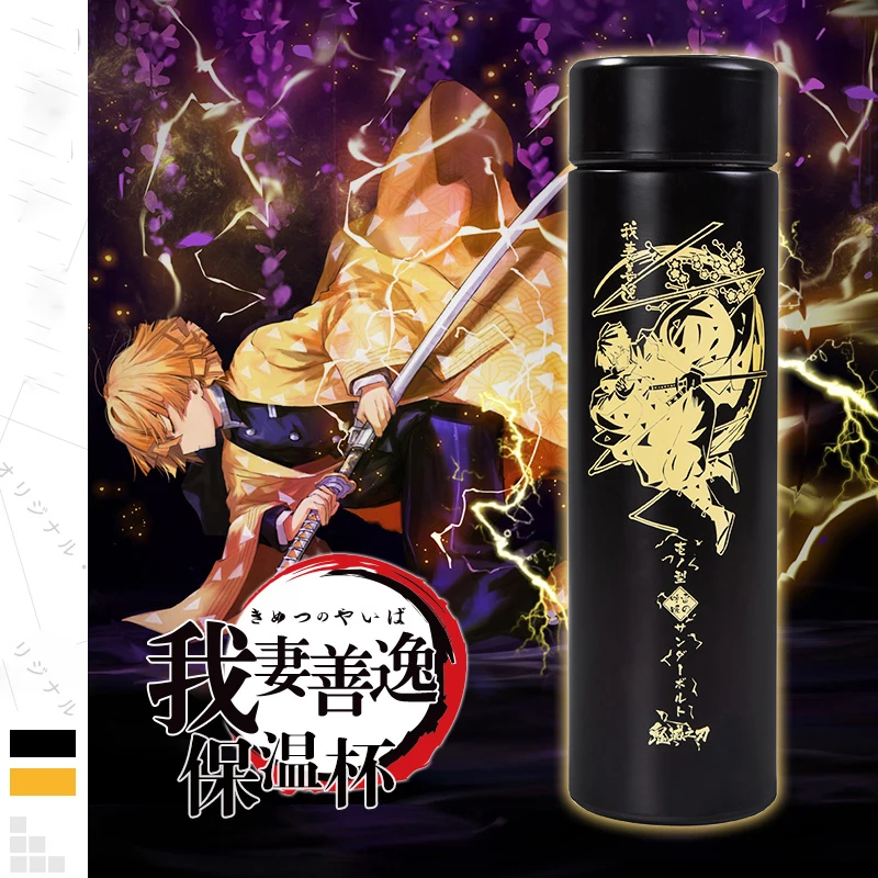 

Anime Demon Slayer: Kimetsu no Yaiba Agatsuma Zenitsu Cosplay Unisex Drink water Intelligent temperature display Thermos cup