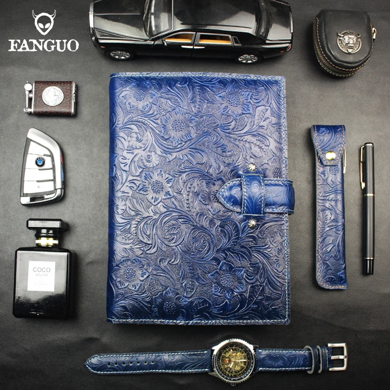 

Блокнот ручной из натуральной кожи A5, роскошный дневник из воловьей кожи, дорожный журнал, планировщик, скетчбук, школьный подарок на день рождения