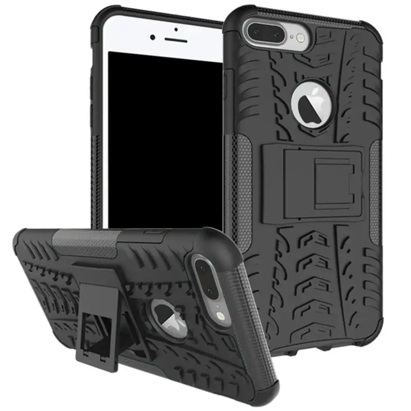 Heavy Duty Protection Armor Case for iPhone 6 6s 7 8 Plus s Back Cover Silicone + PC 2 in 1 Stand Phone |