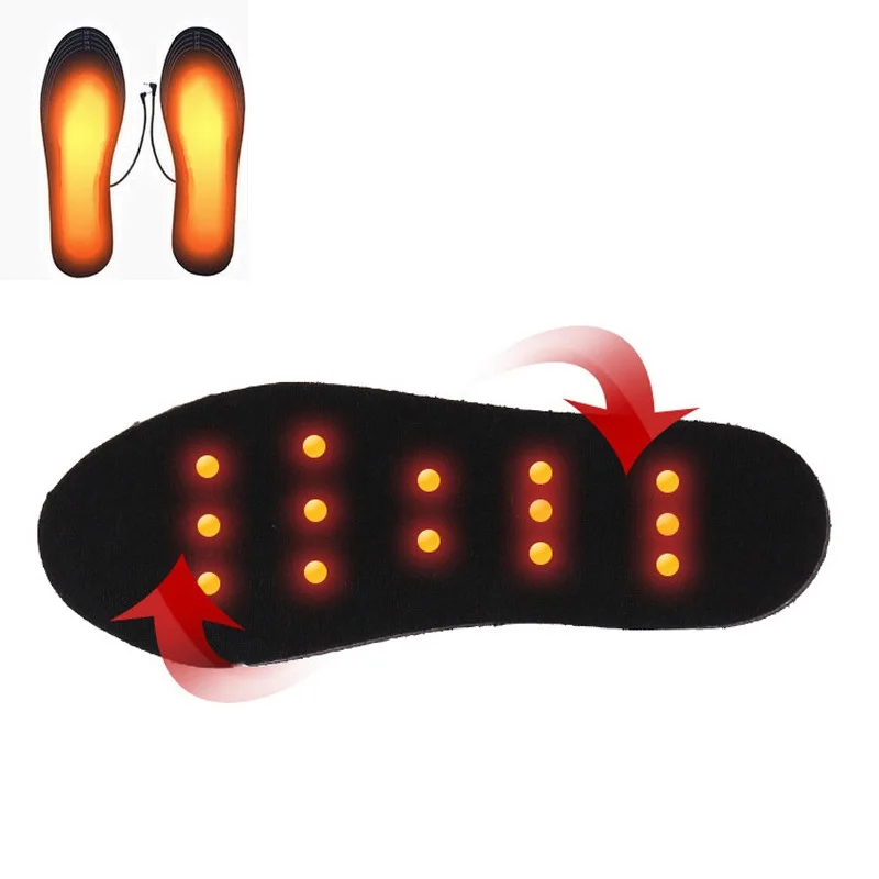 Зимние теплые носки для ног; 1 пара; теплые стельки; USB; Электрические носки для обуви с подкладкой