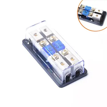 

Cars Audio Stereo Seats Transparent Insurance Voltage Display Durable Mini Fuse Holder 8GA*4 / with 60A Fuse 2