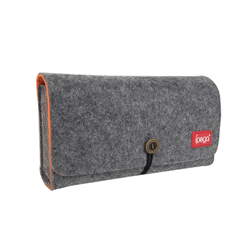 

PG-SL008 Little Grey Wolf Storage Bag with Game Card Slot Double Storage Protection Bag for Switch Lite