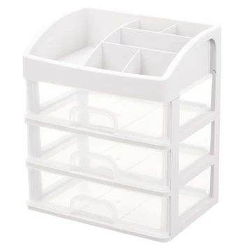 

Transparent Cosmetic Makeup Jewelry Stationery Drawers Storage Rack Box Organizer For School Office