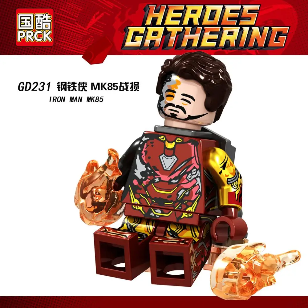 

Single sell Minifigured Marvel Avengers Iron man MK5 Building Blocks Bricks Toys For Children gift X0246
