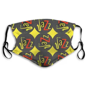 

Jazz Music Washable Reusable Mask, Anti Dust Half Face Mouth Mask For Kids Teens Men Women With Adjustable Ear Loops