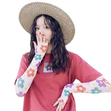 Открытый Летний солнцезащитный рукав для женщин ледяной шелк пряжа рукав Защита рук Велоспорт тонкий рукав прекрасный солнцезащитный рукав