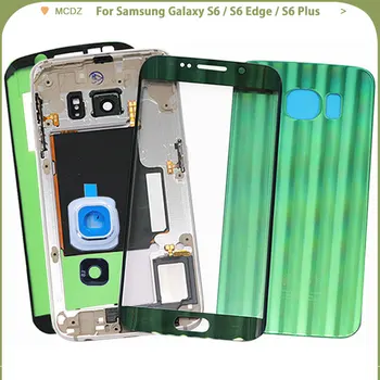 

New S6 Battery Cover For Samsung Galaxy S6 G920 / S6 Edge Plus G925 Back Cover+Middle Frame+Front Glass Outer Panel Housing Case