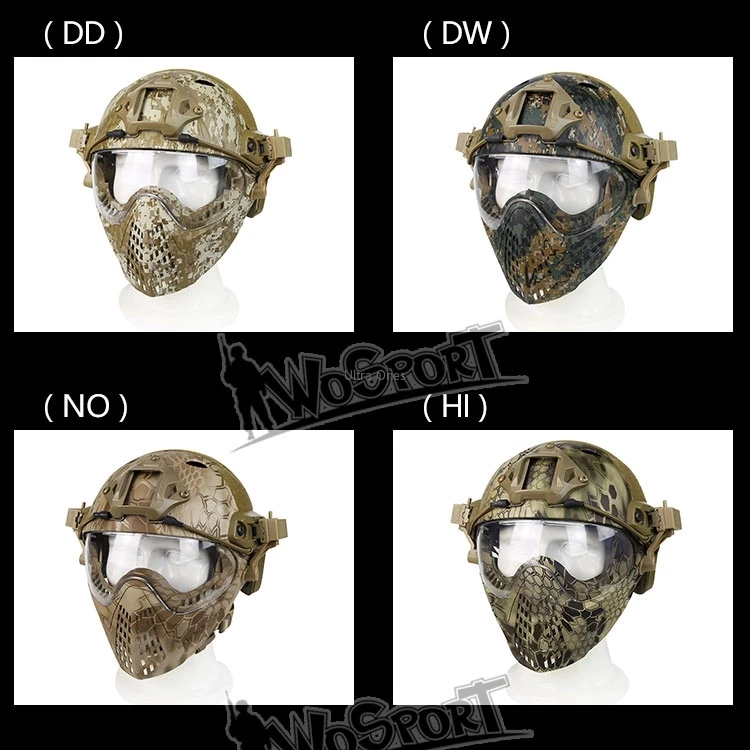Закрытый военный тактический шлем встроенный для страйкбола пейнтбола со