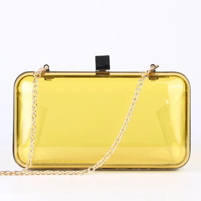 yellow clear purse
