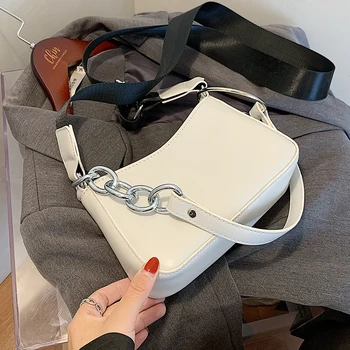 

Small PU Leather Underarm Bag For Women 2020 Trend Bag Chain Shoulder Handbags Female Travel Branded Hand Bag Crossbody Bags