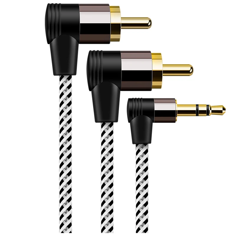 Y разветвитель Cbale 2RCA штекер 3 5 мм на RCA стерео аудио кабель AUX для DJ усилителей 90