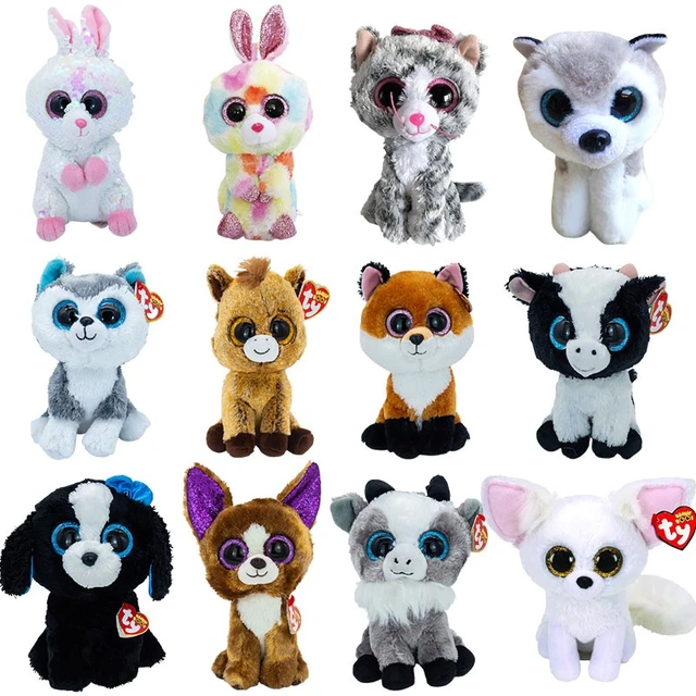 15cm Ty Beanie Rainbow Series Big Eyes Kitty Bunny Bear Lamb Unicorn Plush  Toy Kawaii Soft Stuffed Animals Doll Children Gifts - Stuffed & Plush  Animals - AliExpress