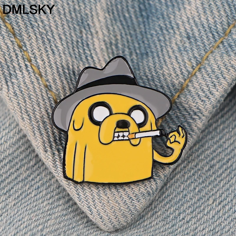 DMLSKY забавный мультяшный персонаж креативные булавки значок на рюкзак броши