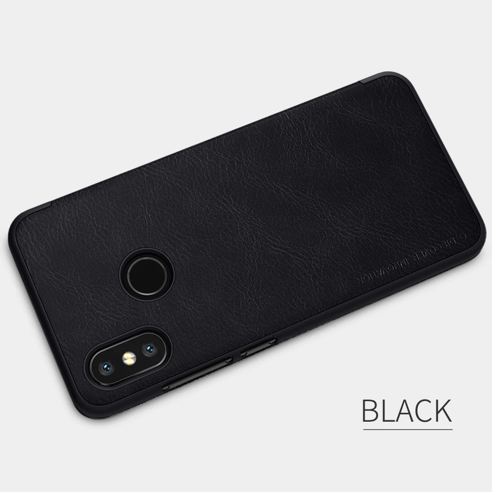 Кожаный смарт-чехол для Xiaomi Mi 8 с функцией автоматического сна и пробуждения 6," Nillkin QIN кожаный чехол для Xiaomi Mi 8 с отделением для кредитных карт