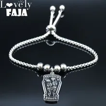 Готический гроб череп навсегда браслет из нержавеющей стали женский серебряный цвет цепи браслеты ювелирные изделия bransoletki damskie B18531