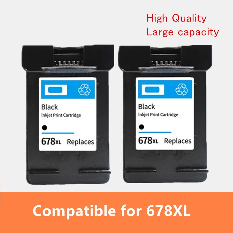 Черный 678 чернильный картридж для hp 678 XL чернильный картридж для 678XL для hp 678 для hp Deskjet 2515 3515 1018 1518 2548 3548 4518 2648 принтер - Цвет: 2Pack Black