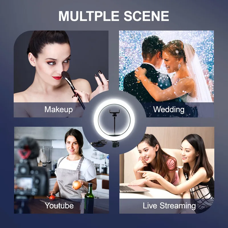 13 дюймов селфи кольцо светильник со штативом для Tik Tok YouTube видео затемнения
