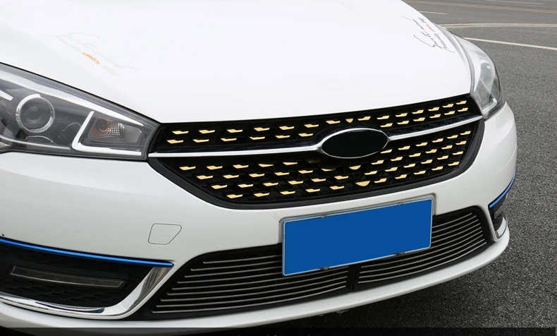 Для Chery ARRIZO5 ARRIZO 5, новинка, нержавеющая сталь, управление, передняя сторона, звездная сетка, блестки, Внешнее украшение, автомобильные аксессуары