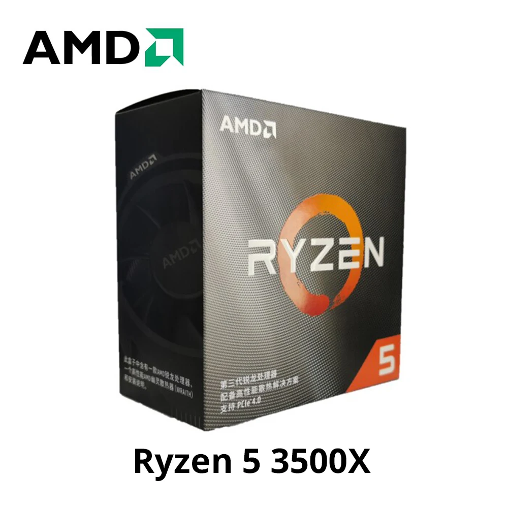 AMD ryzen 5 3500X процессор 3,6 ГГц 6-ядерный 6 плотность ткани-65 W третьего поколения ryzen разъем am4 Настольный товар в запечатанной коробке с охлаждающим вентилятором