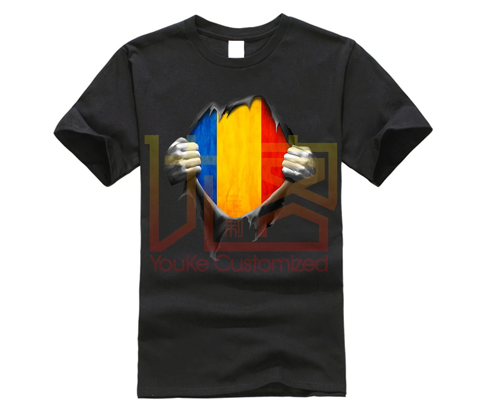 Футболка с флагом Румынии Гордый румынский принт Летние Стильные мужские