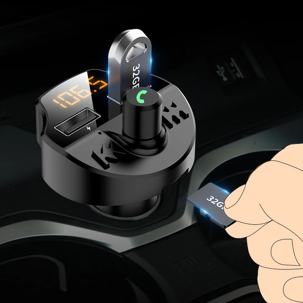 KEBIDU USB TF Card Support Charger Wireless Bluetooth 5.0 Car Kit LCD Hands-Free FM Transmitter MP3 Music Player Mobile Phone | Мобильные