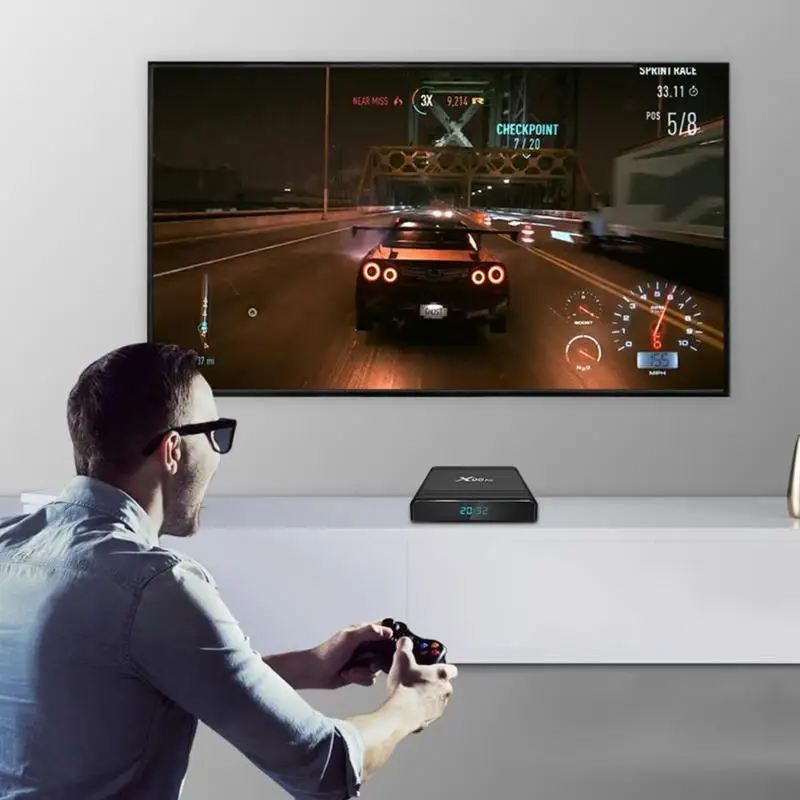 Hot Sale Set Top Box Multi-function X96 Air ATV Android 9.0 Set Top Box 4G+64G Quad Core WIFI BT4.1 8K Media Player