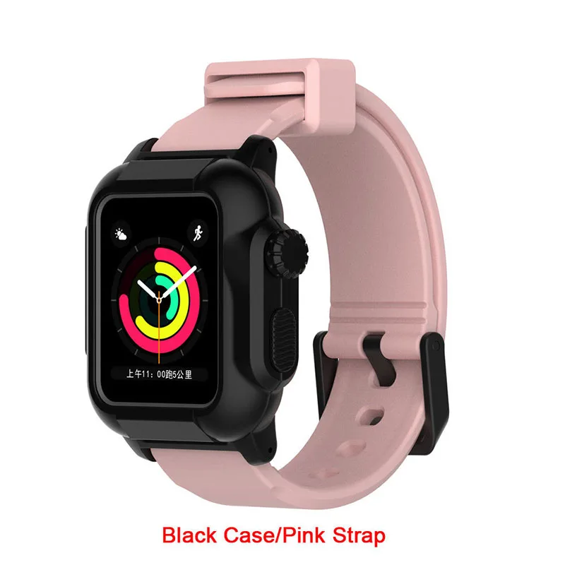 Ремешок для Apple Watch 42 мм силиконовый водонепроницаемый сменный ремешок для часов чехол для Apple Watch iWatch Series 3 2