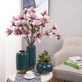 

Artificial Magnolia New Chinese-Style Home Decoration Fake Magnolia Tree Artificial Artificial Flower Landscaping