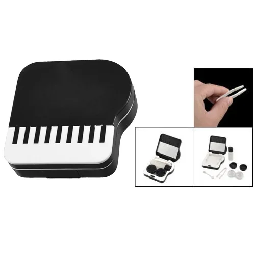 

Piano Design Invisible Contact Lenses Box Case-Black&White