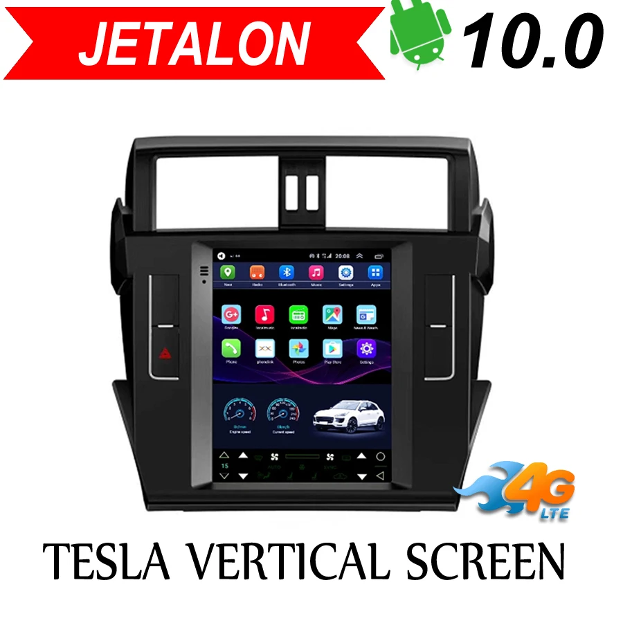 Умный автомобильный навигатор Jetalon 4G сеть для Toyota Prado 2014-2016 стерео Android GPS
