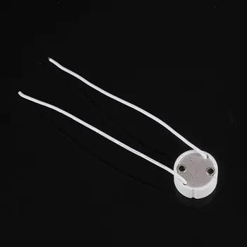 

Gu10 Ceramic Lamp Holder Base with Cable Base Halogen Light Bulb Lighting Accessory LED Socket Wire Connector White