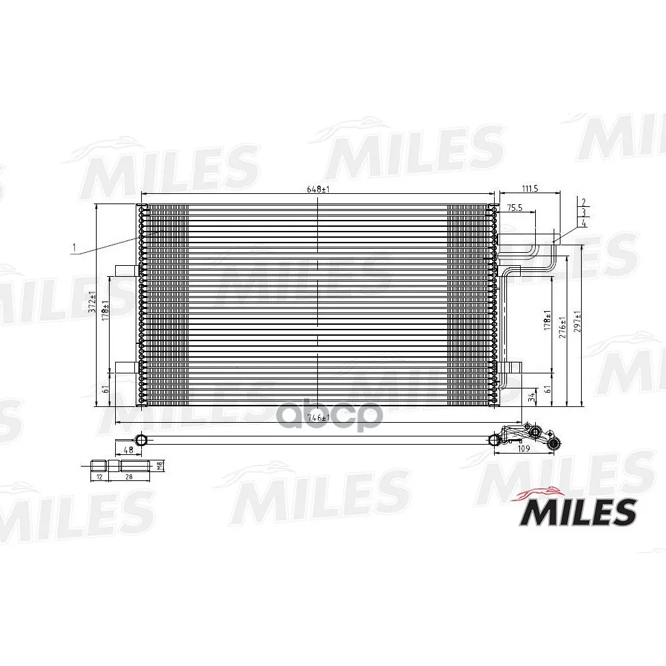 Конденсер Ford Focus Ii/C-Max 1.6-2.0/1.6-2.0td 04- Miles Accb000 Miles арт. ACCB000