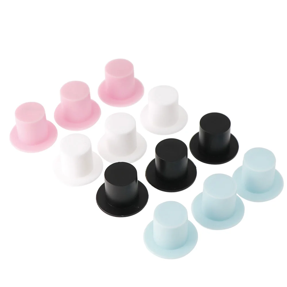 Mini Doll Hat Ornament For Kids Toys Gift Mini Doll DIY Jewelry Accessories Craft Decoration cowboy doll hat 20pc