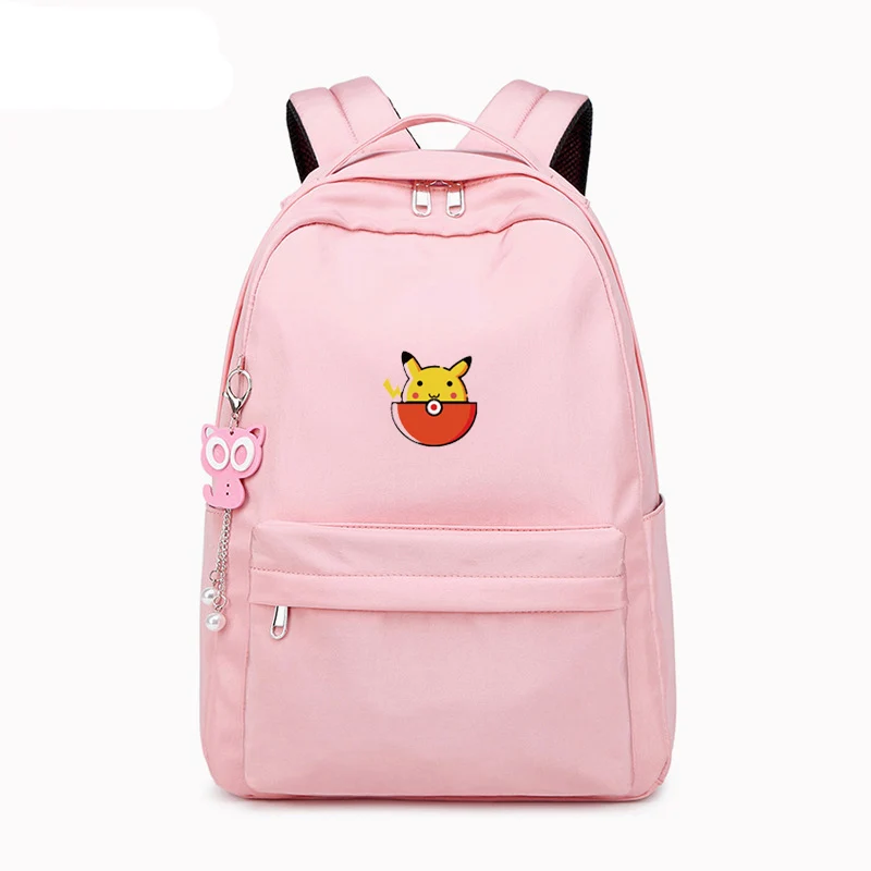 4 Pokemon Poke Ball Jigglypuff Пикачу Бульбазавр, школьная сумка с кисточкой, рюкзаки, женские сумки для ноутбуков для девочек, ранец - Цвет: 4