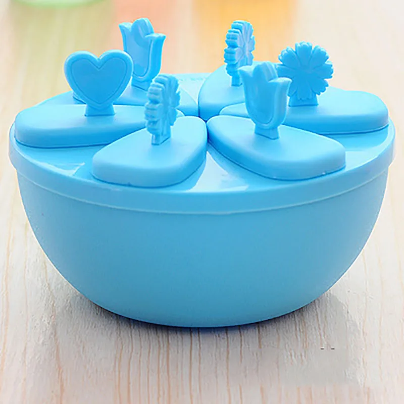 2 типа DIY силиконовые формы для мороженого многоразовые кубики льда лоток замороженные формы для мороженого мороженое, конфета на палочке формы для приготовления - Цвет: Round Blue