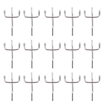 

50Pcs Shelf Hook Supermarket Shelves Three Foot Hook Hole Board Hook Three Fork Triangular Hole Board Hook (3.3mm Width/2.5cm Ho